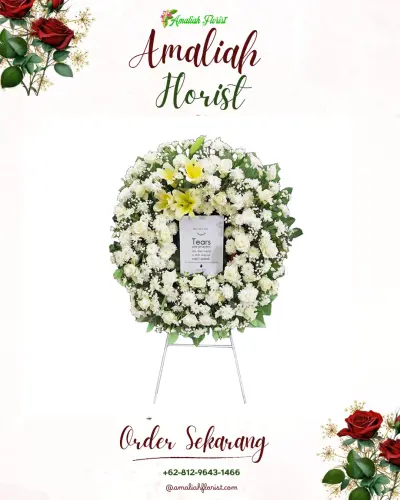 Krans Bunga Duka Cita di Kartoharjo